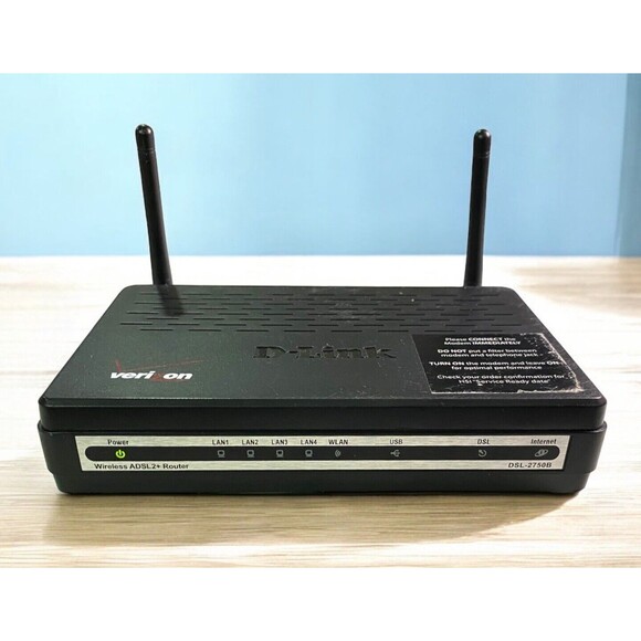 Verizon D-Link Wireless Gateway Router 4 Port Ethernet High Speed Modem DSL2750B - Picture 1 of 10
